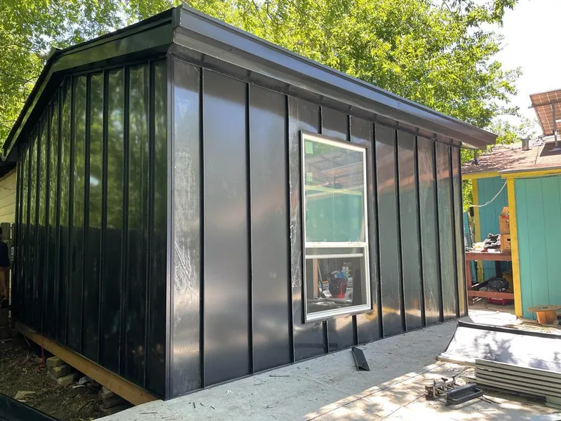 Black standing seam metal wall panels for Metal Roof Installation in Fountain Valley